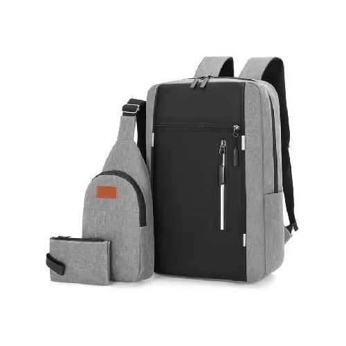 3 in 1 Antitheft laptop bags- Grey & Black
