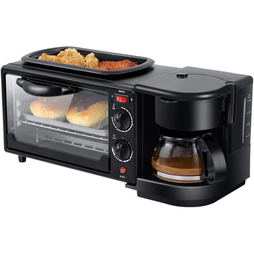 Multifunction Breakfast Machine with Mini Toaster Electric Oven, 3 in 1 Breakfast Maker Station, Breakfast Egg Sandwich Maker